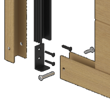 1064272 NTW aluminium co-extrusie profielset Red Cedar tbv scherm icm betonpalen