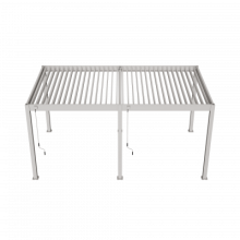 Aluminium overkapping Comfort Vrijstaand, 6 poten handmatig Kiezelgrijs 300x530cm