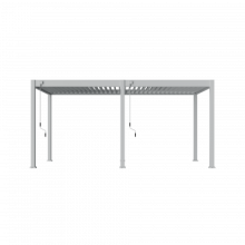 Aluminium overkapping Comfort Vrijstaand, 6 poten handmatig Wit 300x530cm