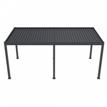 Aluminium overkapping DeLuxe elektrisch+LED vrijstaand, 6 poten Antraciet 300x600 cm