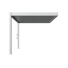 Aluminium overkapping DeLuxe muurbevest., 2 poten bediening handmatig Wit 300x360cm