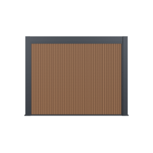 Aluminium overkapping accesoires -  Composietwand Antraciet/Teak 300cm
