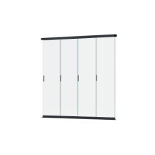 Aluminium overkapping accesoires -  Glazen schuifwand Antraciet 300cm