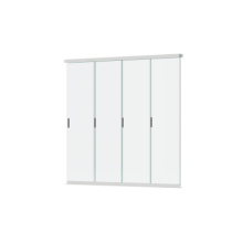 Aluminium overkapping accesoires -  Glazen schuifwand Kiezelgrijs 300cm