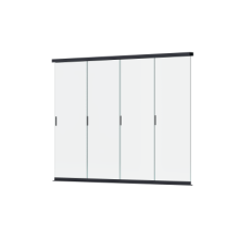 Aluminium overkapping accesoires -  Glazen schuifwand Antraciet 360cm