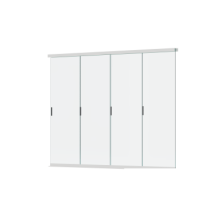 Aluminium overkapping accesoires -  Glazen schuifwand Wit 360cm