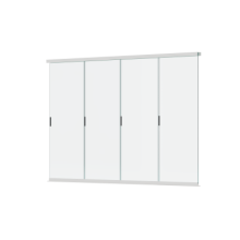 Aluminium overkapping accesoires -  Glazen schuifwand Kiezelgrijs 400cm