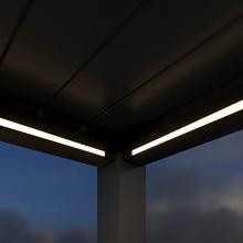Aluminium overkapping accesoires -  LED strip + startersset Antraciet 300x300cm