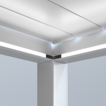 Aluminium overkapping accesoires -  LED strip + startersset Wit 300x300cm