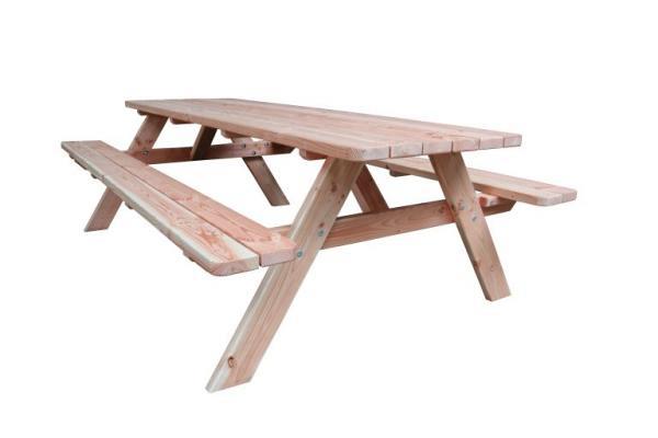 1060859 Picknicktafel Wout, bladmaat 74 x 240 cm, onbehandeld.