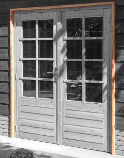 1020430 Douglas stelkozijn universeel t.b.v. enkele of dubbele deur, kleurloos geïmpregneerd.