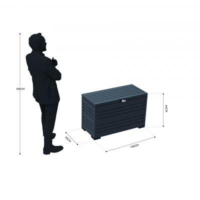 Orion Sit & Store - Aluminium opbergbox Antraciet 284 liter