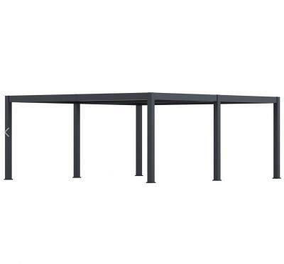 Aluminium Carport extension kit Antraciet 530cm - om de carport te verdubbelen